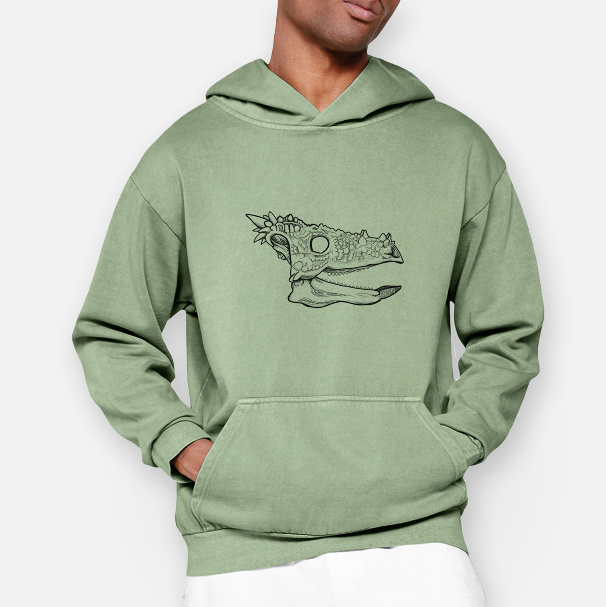 Dracorex Skull  - Urban Heavyweight Hoodie