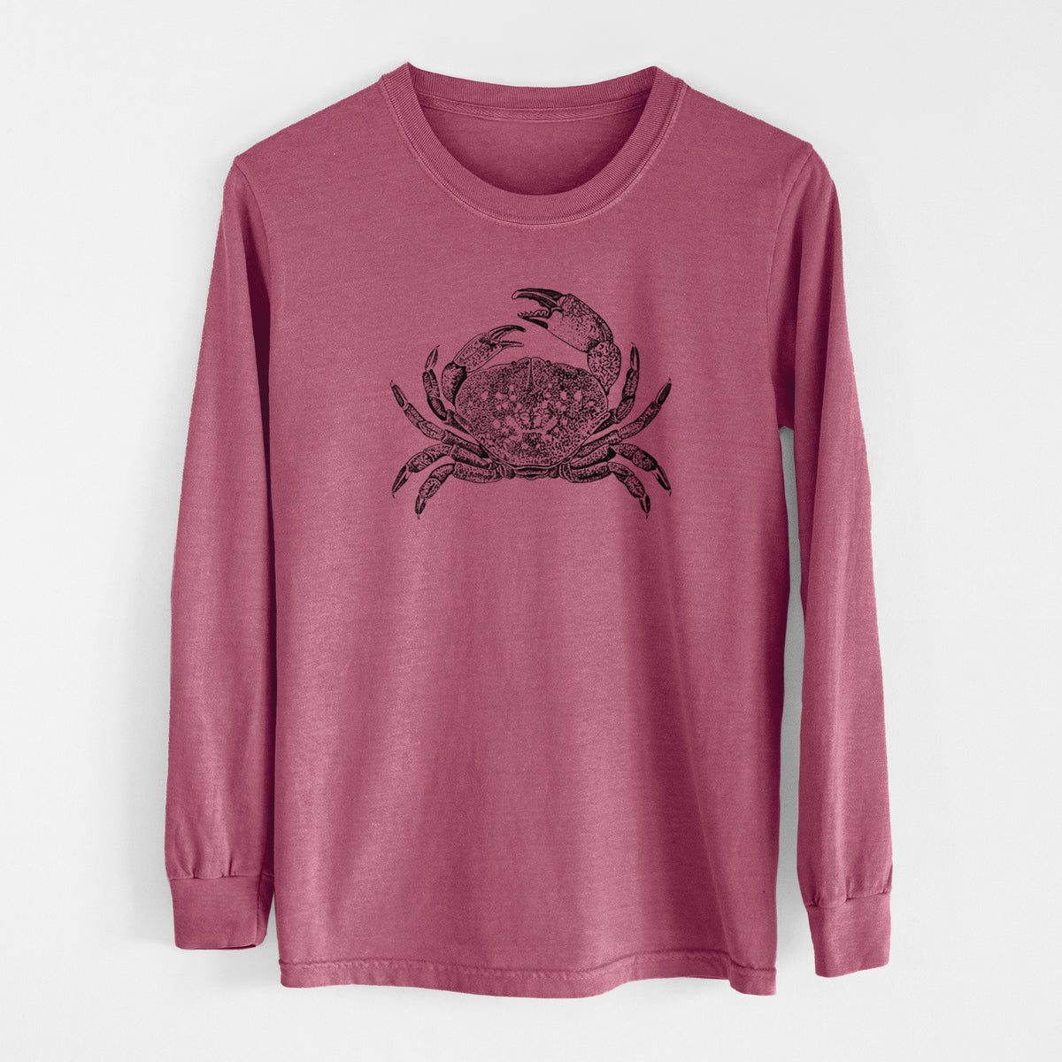 Dungeness Crab - Men&#39;s Heavyweight 100% Cotton Long Sleeve