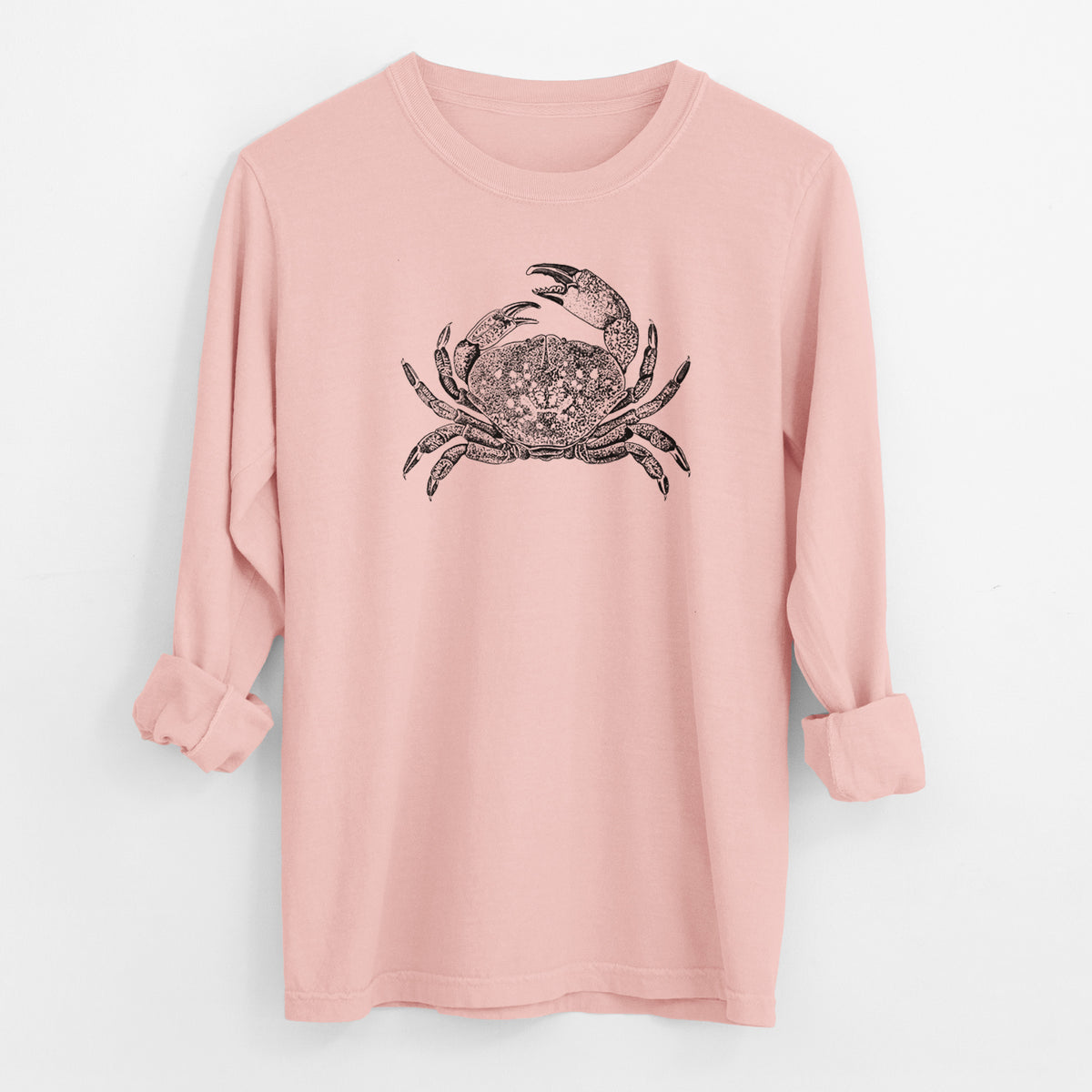 Dungeness Crab - Men&#39;s Heavyweight 100% Cotton Long Sleeve