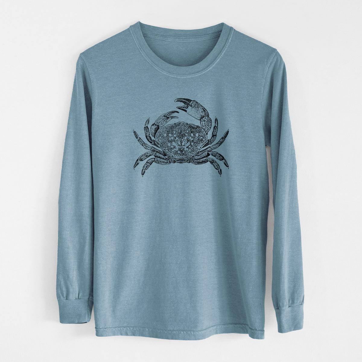 Dungeness Crab - Men&#39;s Heavyweight 100% Cotton Long Sleeve