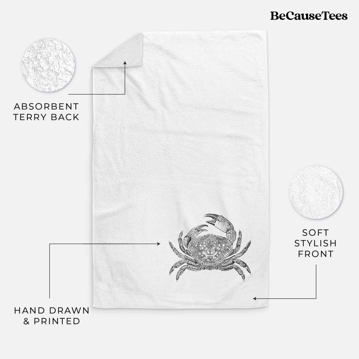 Dungeness Crab Premium Decorative Hand Towel