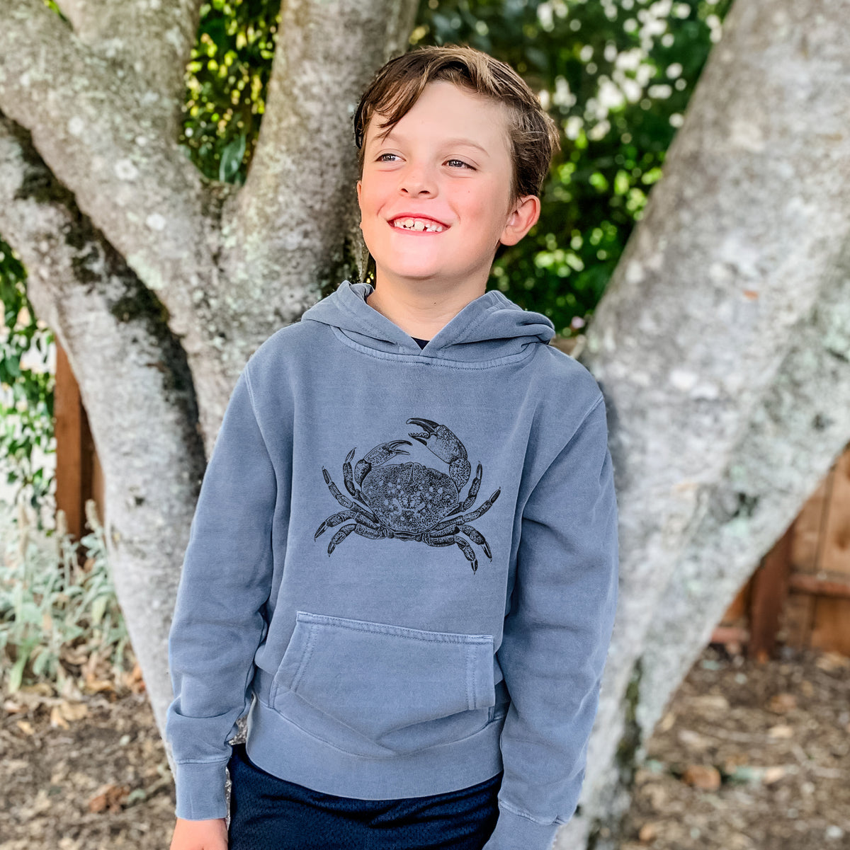 Dungeness Crab - Youth Pigment Dyed Hoodie