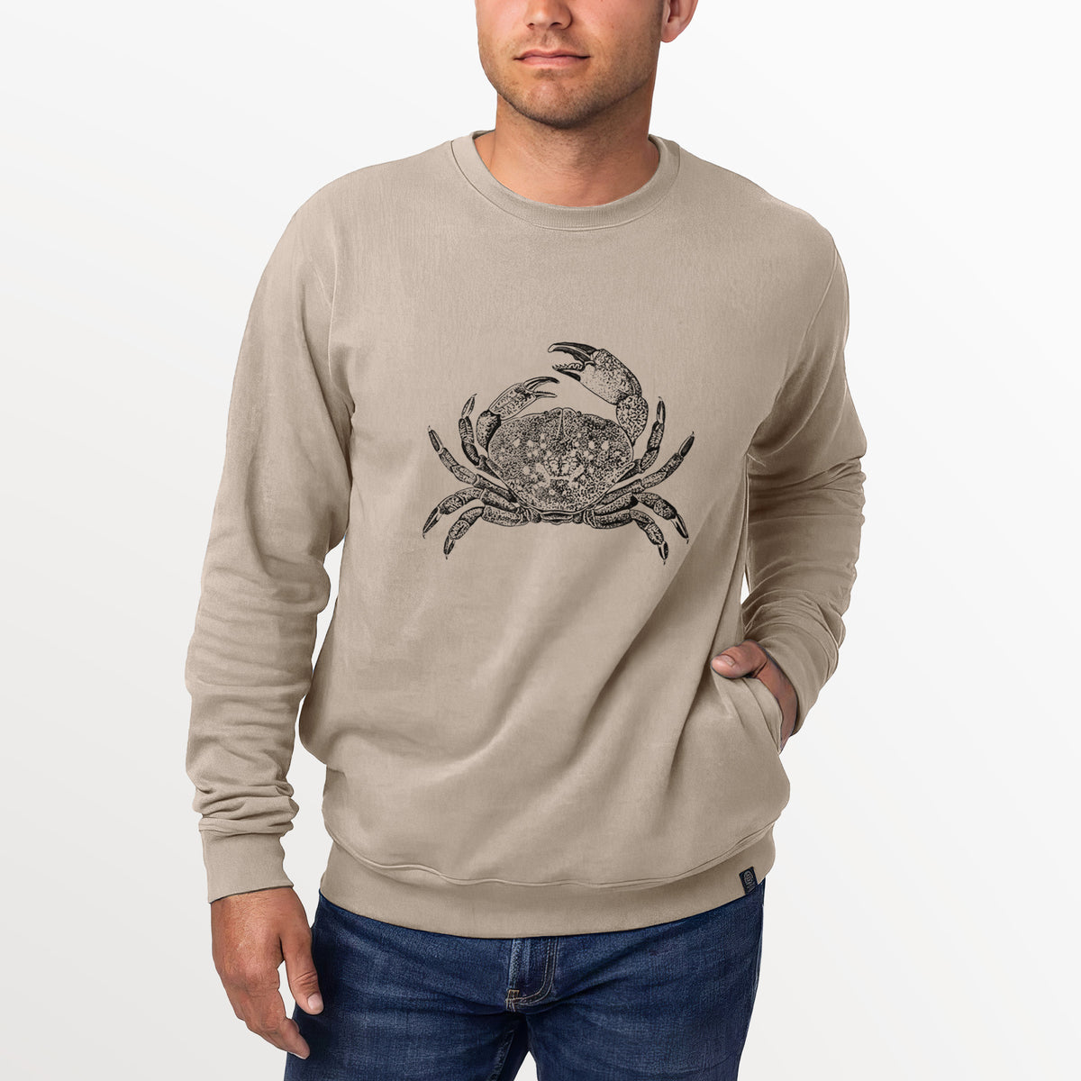 Dungeness Crab  - Unisex Reclaimed Crewneck Sweatshirt