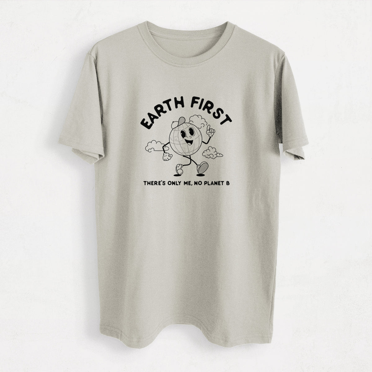 Earth First - There&#39;s Only Me, No Planet B - Heavyweight Men&#39;s 100% Organic Cotton Tee