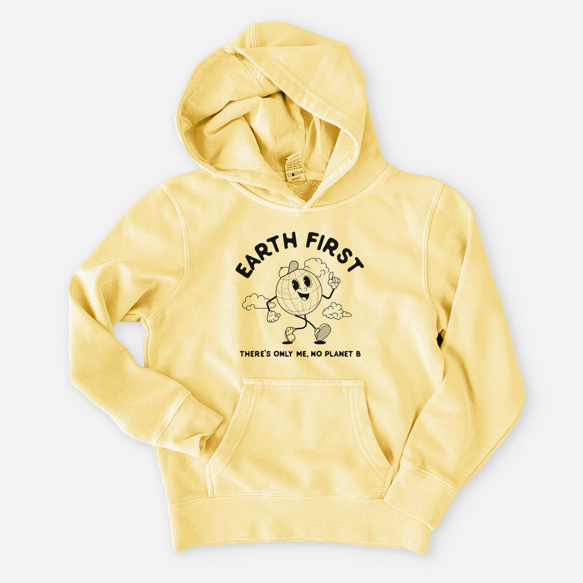 Earth First - There&#39;s Only Me, No Planet B - Youth Pigment Dyed Hoodie