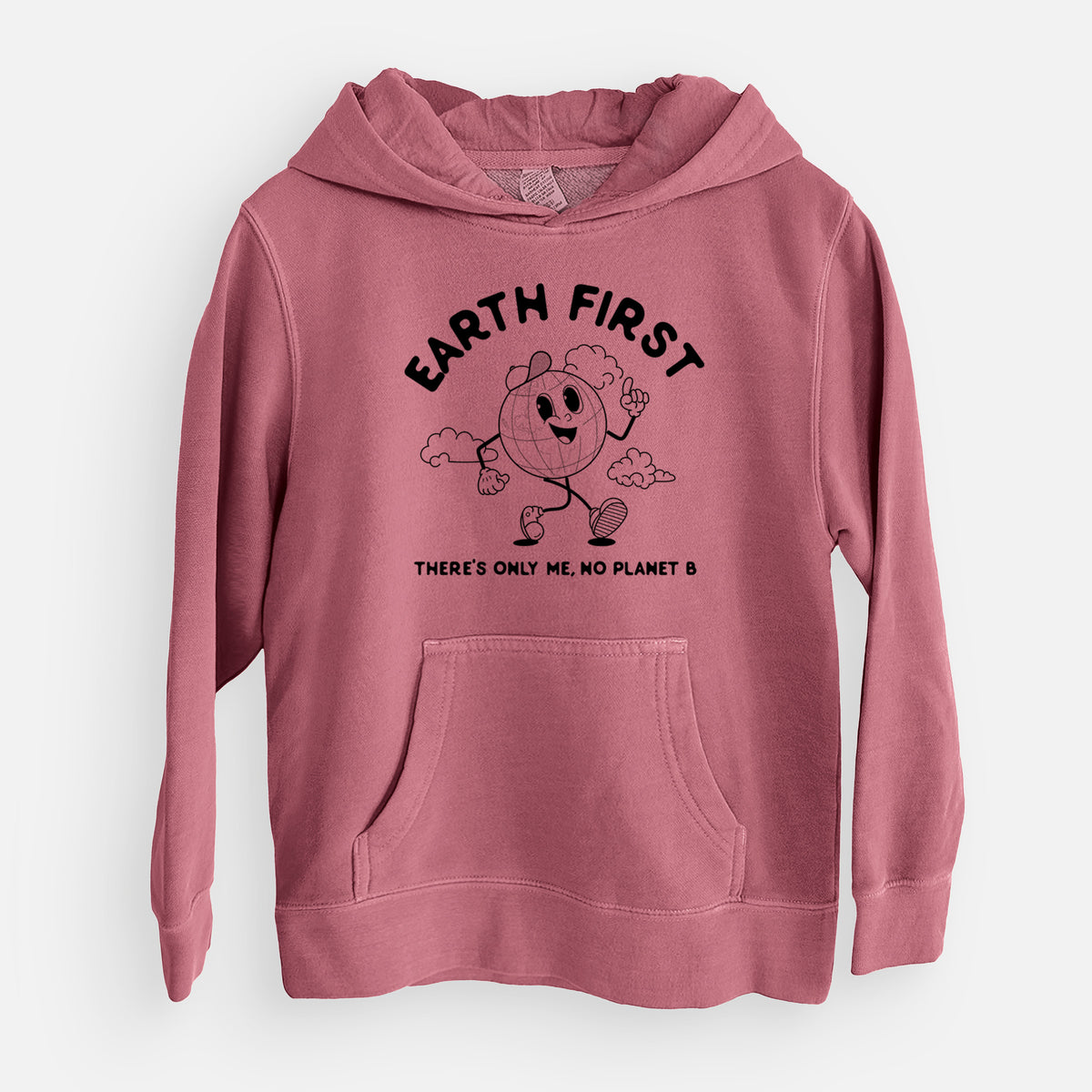 Earth First - There's Only Me, No Planet B - Youth Pigment Dyed Hoodie