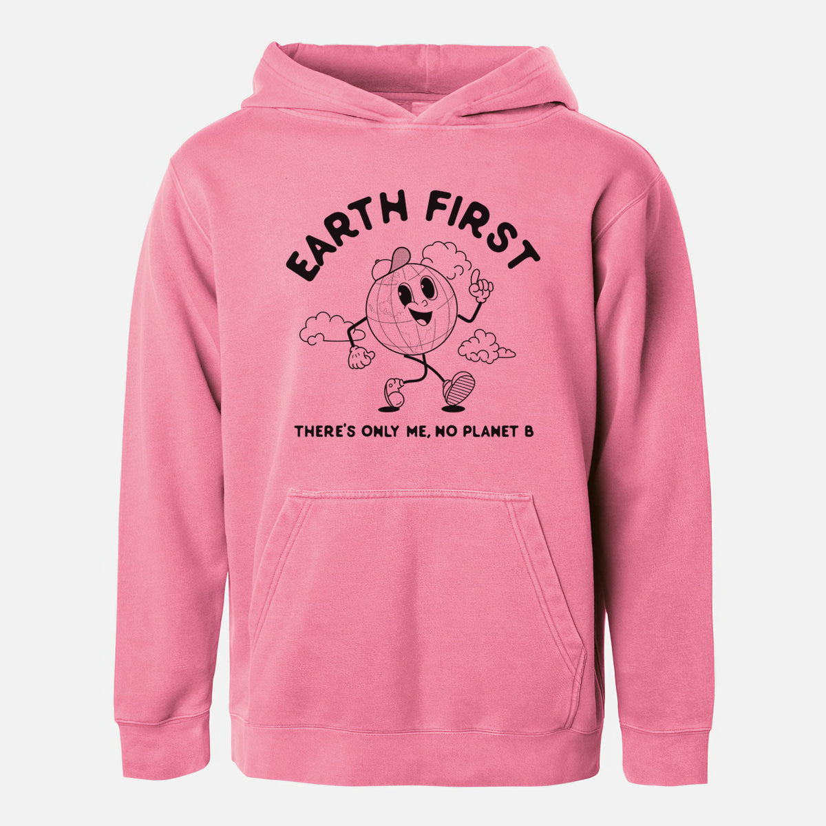 Earth First - There&#39;s Only Me, No Planet B - Youth Pigment Dyed Hoodie