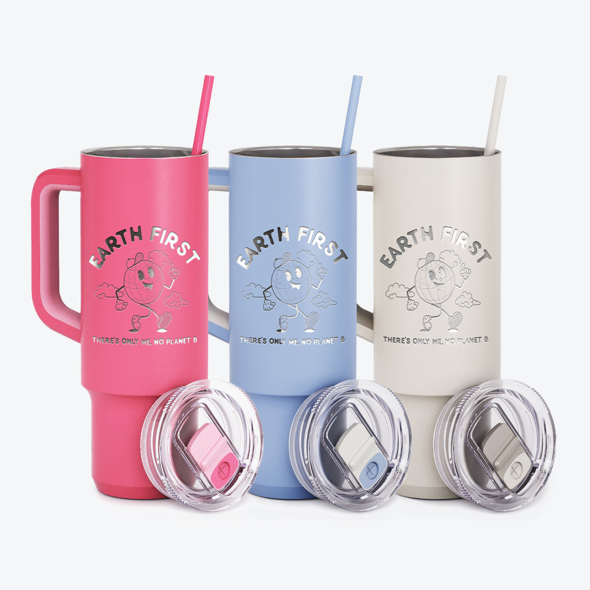 Earth First - There&#39;s Only Me, No Planet B - 40oz Skinny Recharge Tumbler