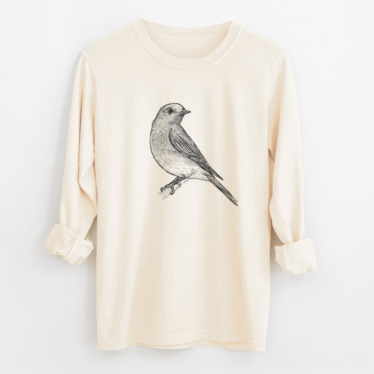 Eastern Bluebird - Sialia sialis - Unisex Comfort Colors 100% Cotton Long Sleeve