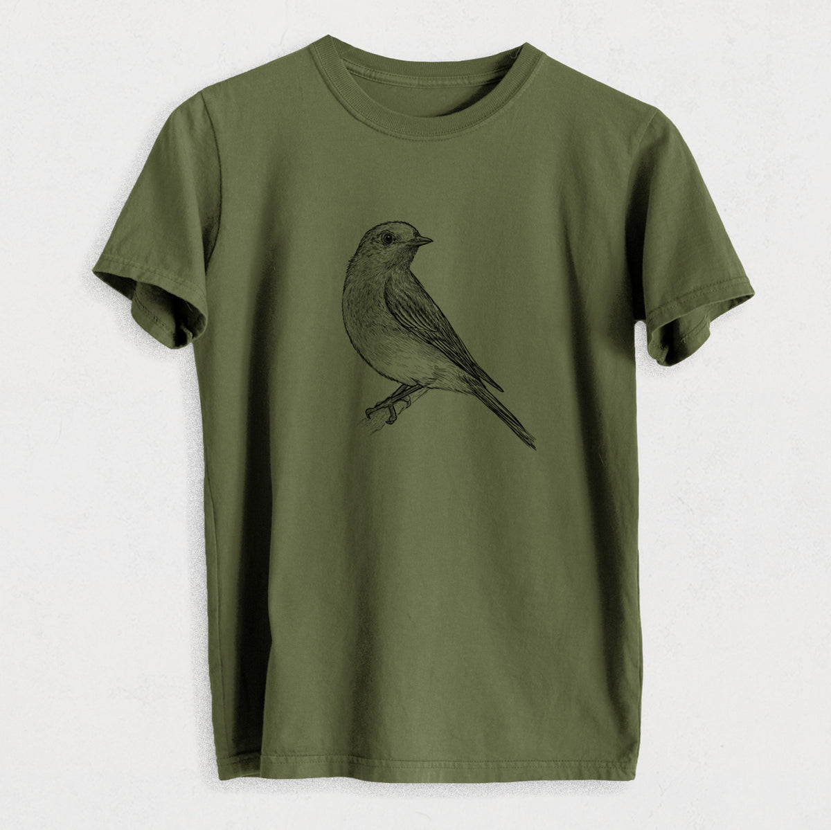 Eastern Bluebird - Sialia sialis - Heavyweight Men&#39;s 100% Organic Cotton Tee