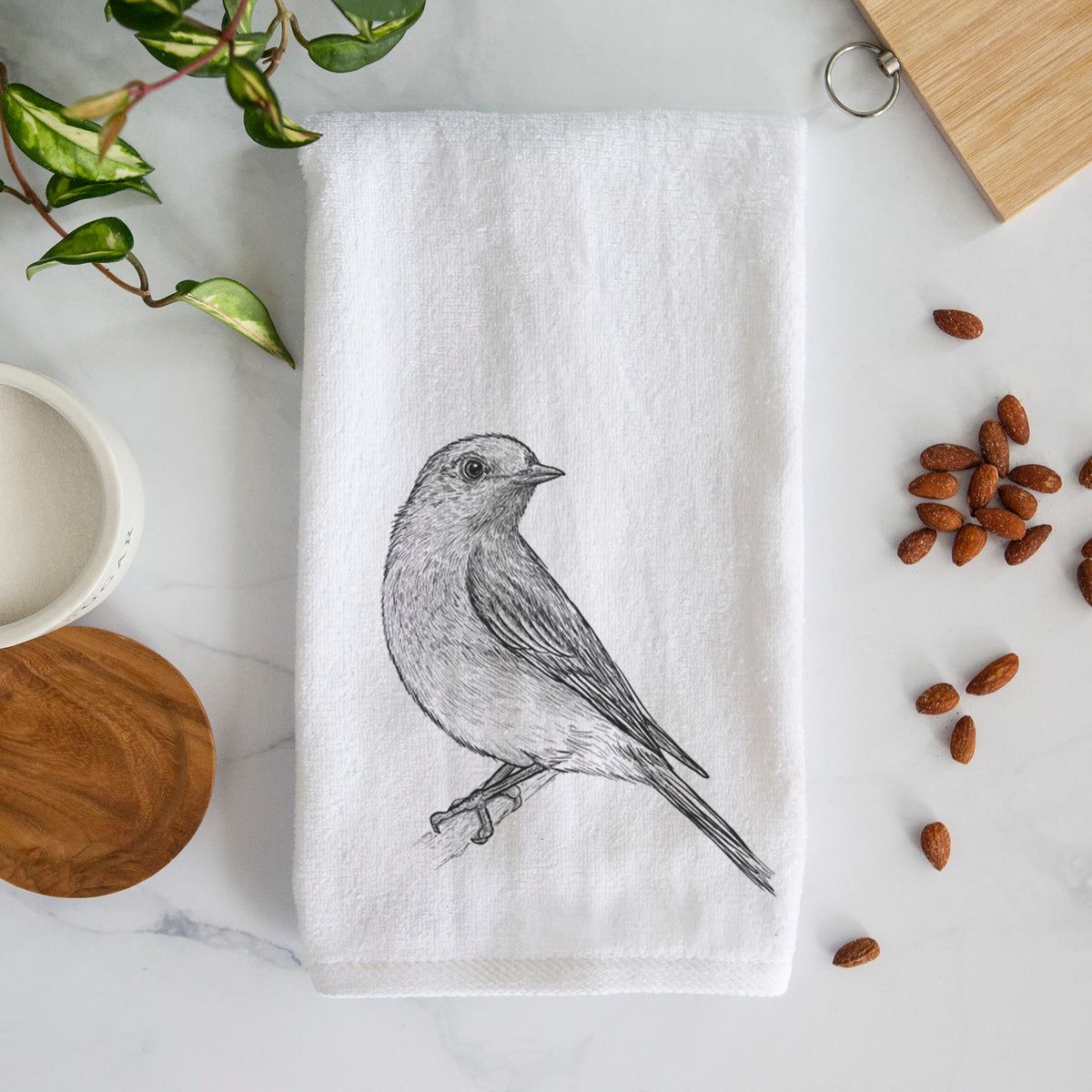 Eastern Bluebird - Sialia sialis Premium Decorative Hand Towel