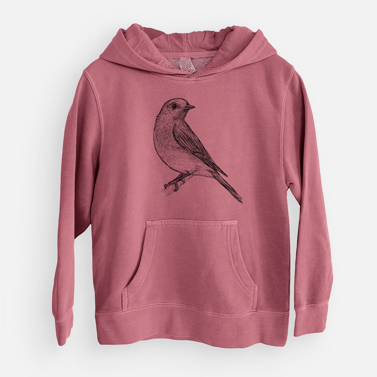 Eastern Bluebird - Sialia sialis - Youth Pigment Dyed Hoodie