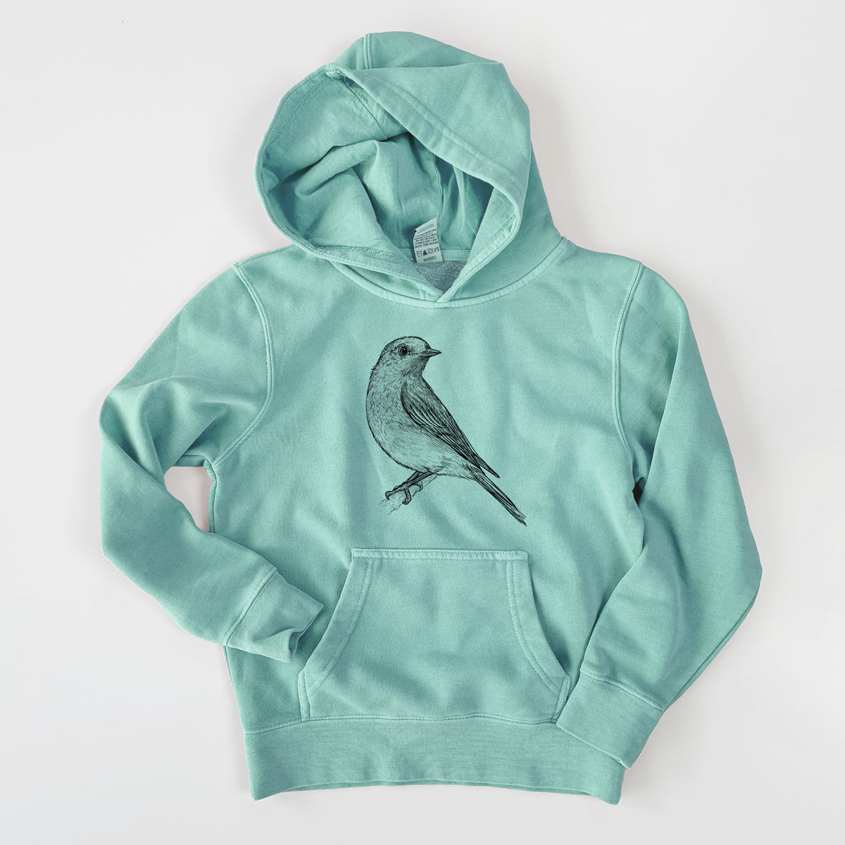 Eastern Bluebird - Sialia sialis - Youth Pigment Dyed Hoodie