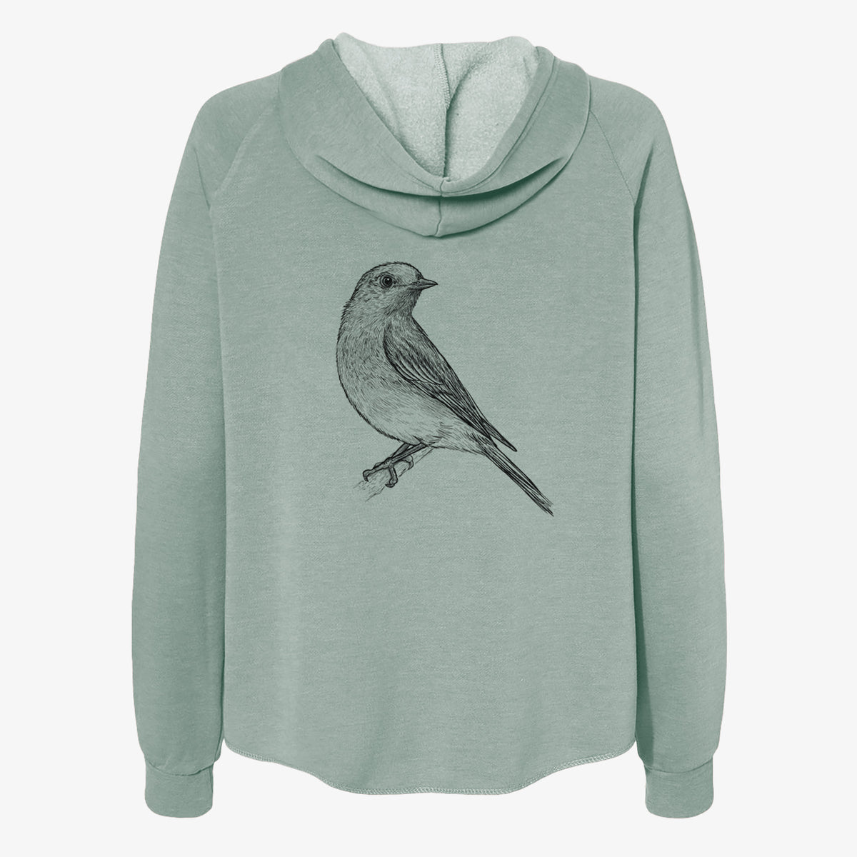 Eastern Bluebird - Sialia sialis - Women&#39;s Cali Wave Zip-Up Sweatshirt