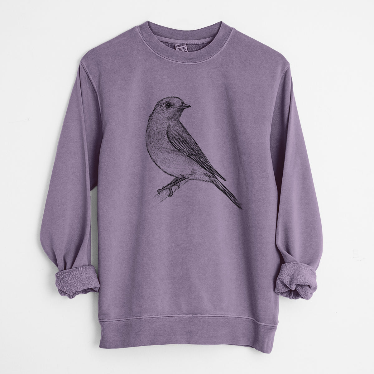 Eastern Bluebird - Sialia sialis - Unisex Pigment Dyed Crew Sweatshirt