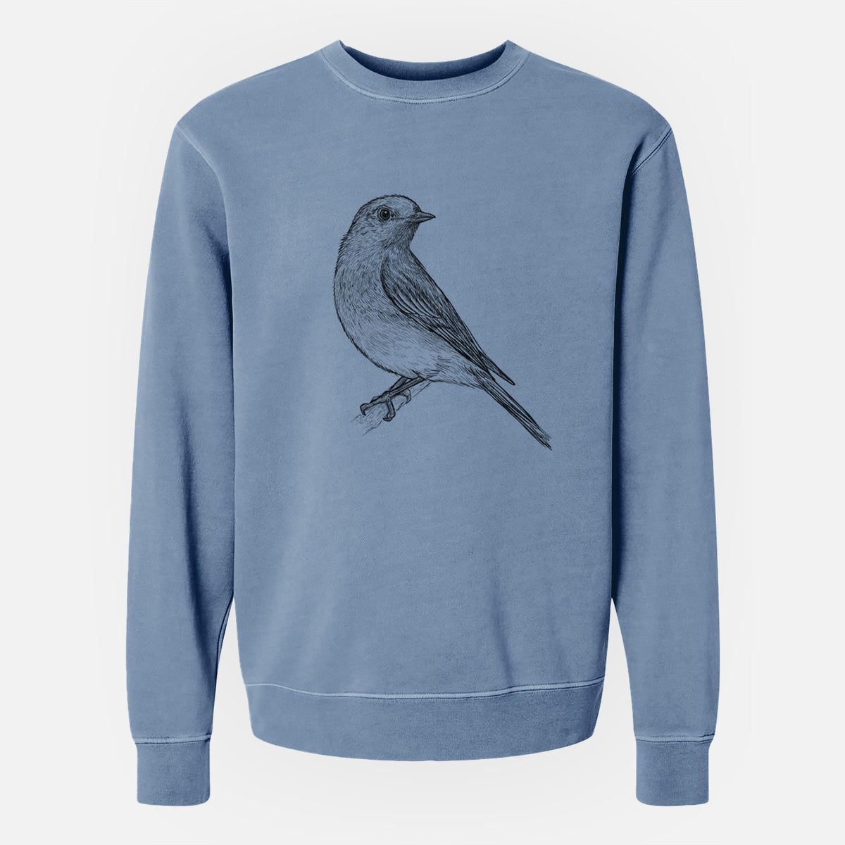 Eastern Bluebird - Sialia sialis - Unisex Pigment Dyed Crew Sweatshirt