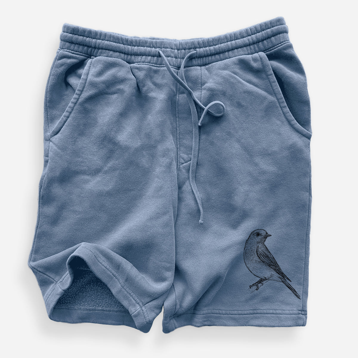 Eastern Bluebird - Sialia sialis - Unisex Pigment Dyed Shorts