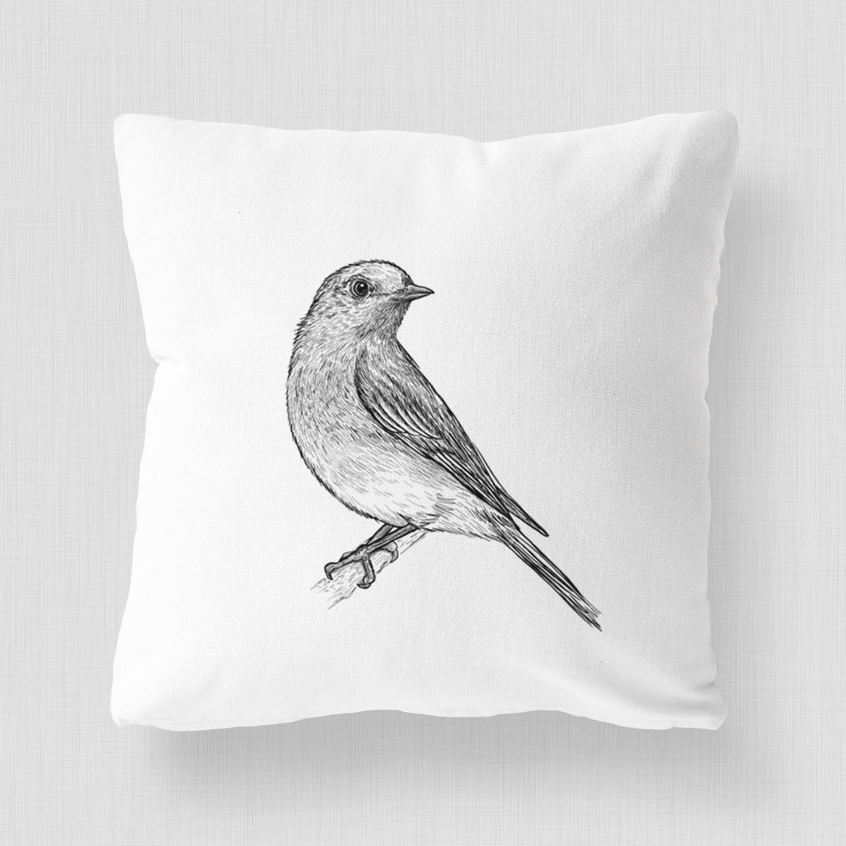 Eastern Bluebird - Sialia sialis - Throw Pillow Cover