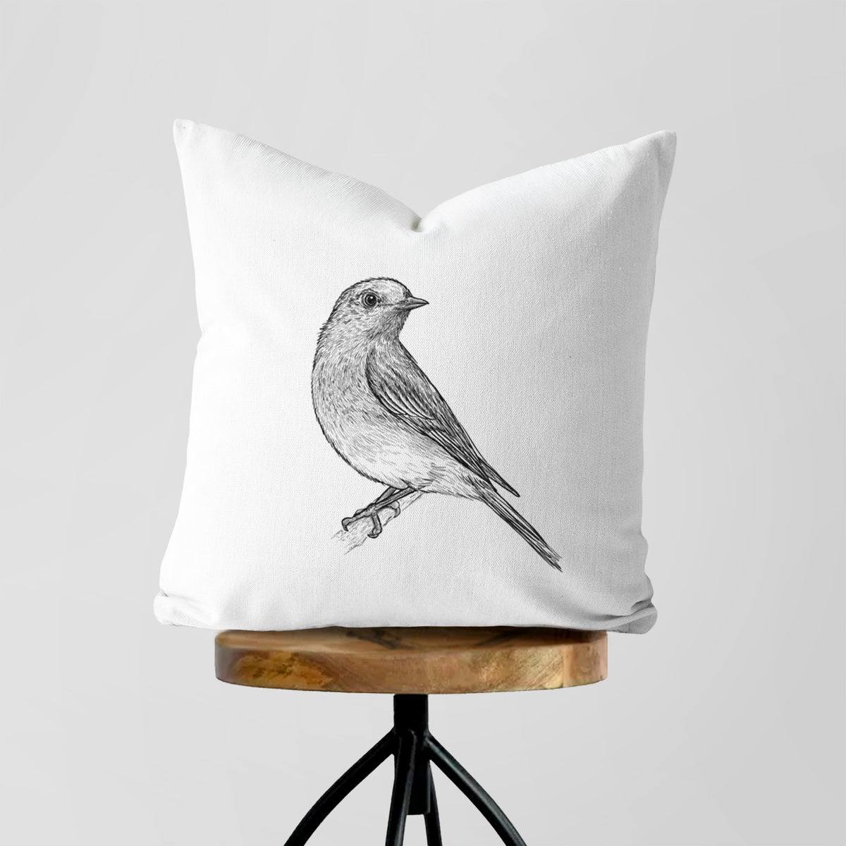 Eastern Bluebird - Sialia sialis - Throw Pillow Cover