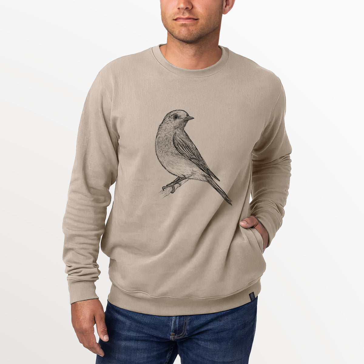 Eastern Bluebird - Sialia sialis  - Unisex Reclaimed Crewneck Sweatshirt