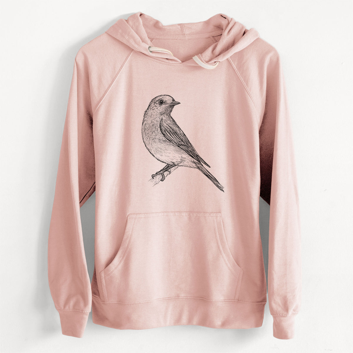 Eastern Bluebird - Sialia sialis  - Unisex Slim Fit Loopback Terry Hoodie