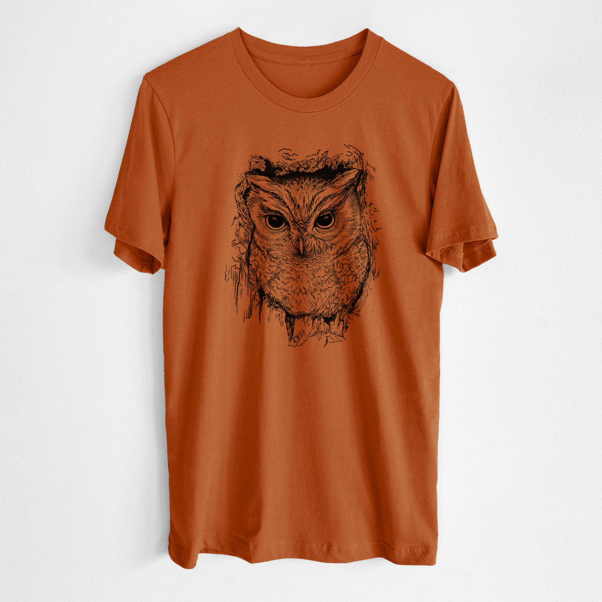 Eastern Screech Owl - Megascops asio - Lightweight 100% Cotton Unisex Crewneck