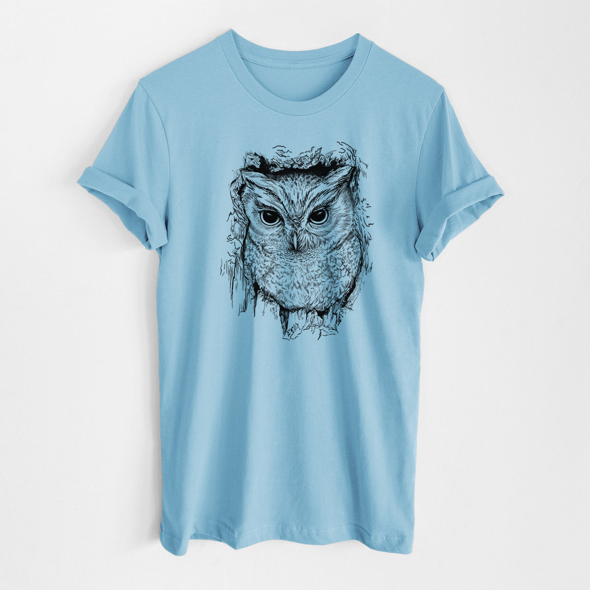 Eastern Screech Owl - Megascops asio - Lightweight 100% Cotton Unisex Crewneck