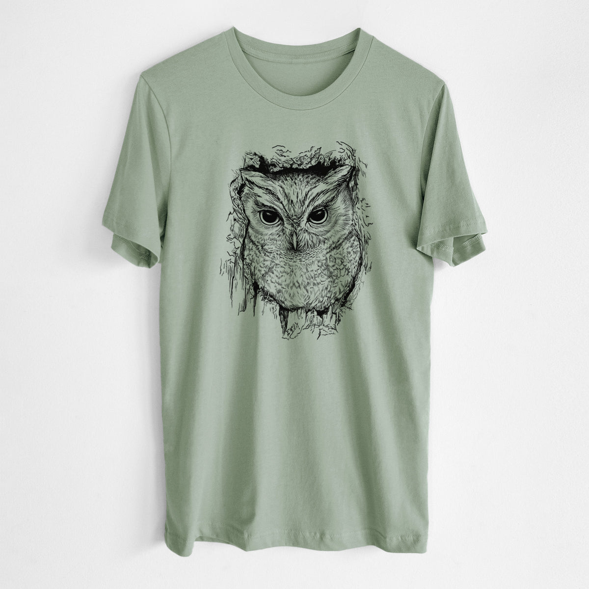 Eastern Screech Owl - Megascops asio - Lightweight 100% Cotton Unisex Crewneck