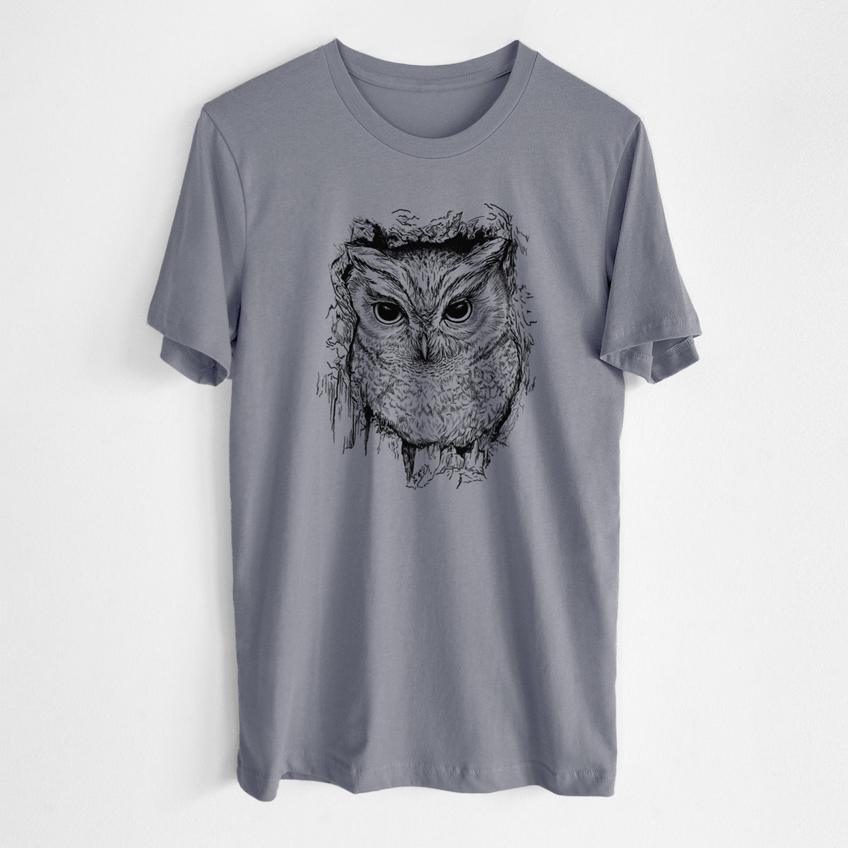 Eastern Screech Owl - Megascops asio - Lightweight 100% Cotton Unisex Crewneck