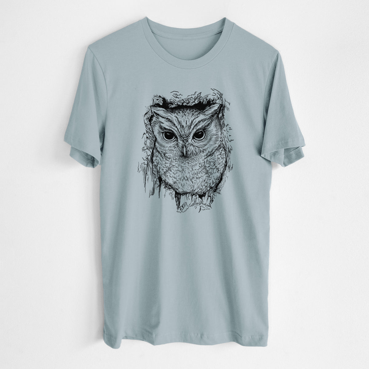 Eastern Screech Owl - Megascops asio - Lightweight 100% Cotton Unisex Crewneck