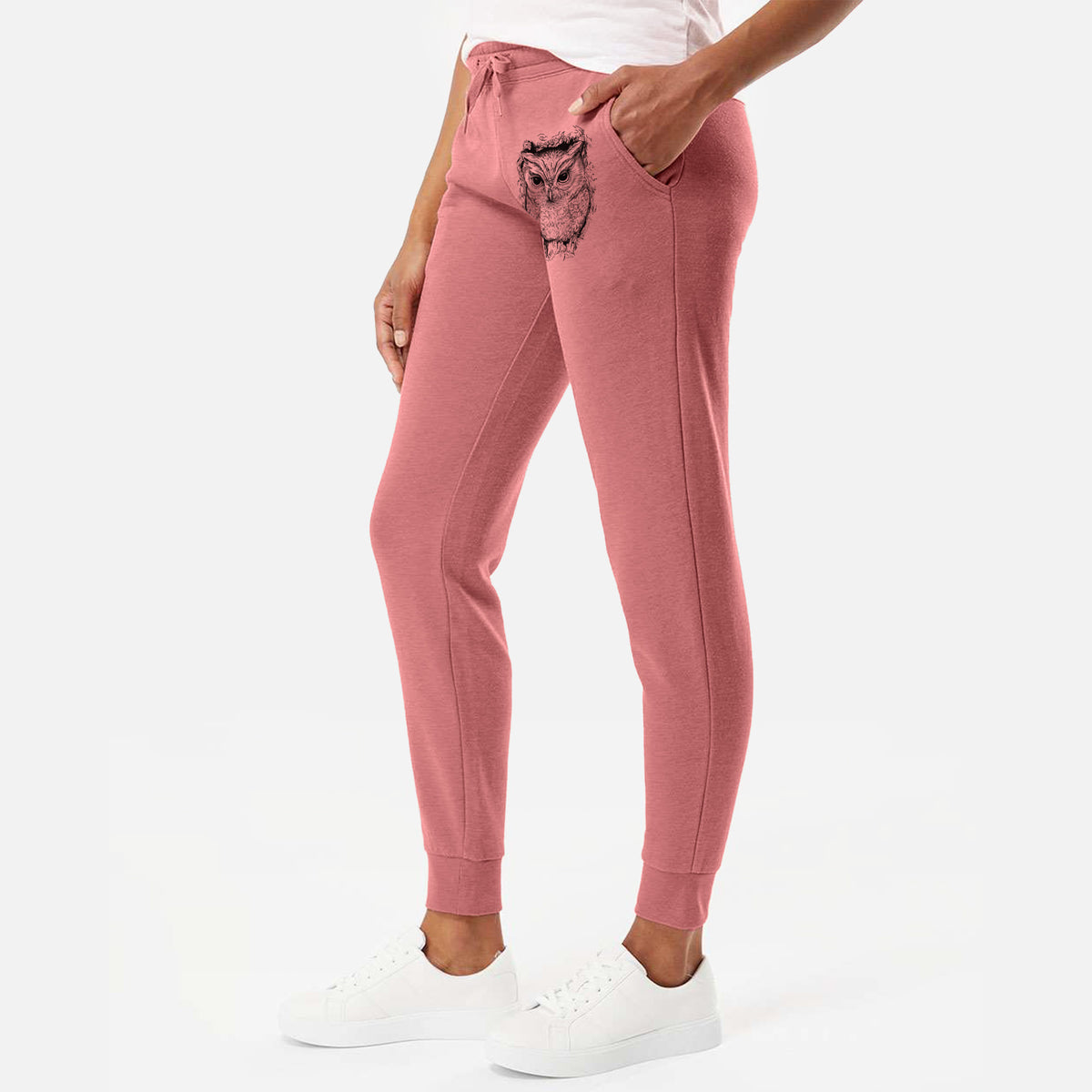 Eastern Screech Owl - Megascops asio - Women's Cali Wave Jogger Sweatpants