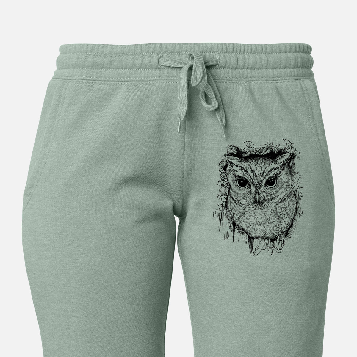 Eastern Screech Owl - Megascops asio - Women's Cali Wave Jogger Sweatpants