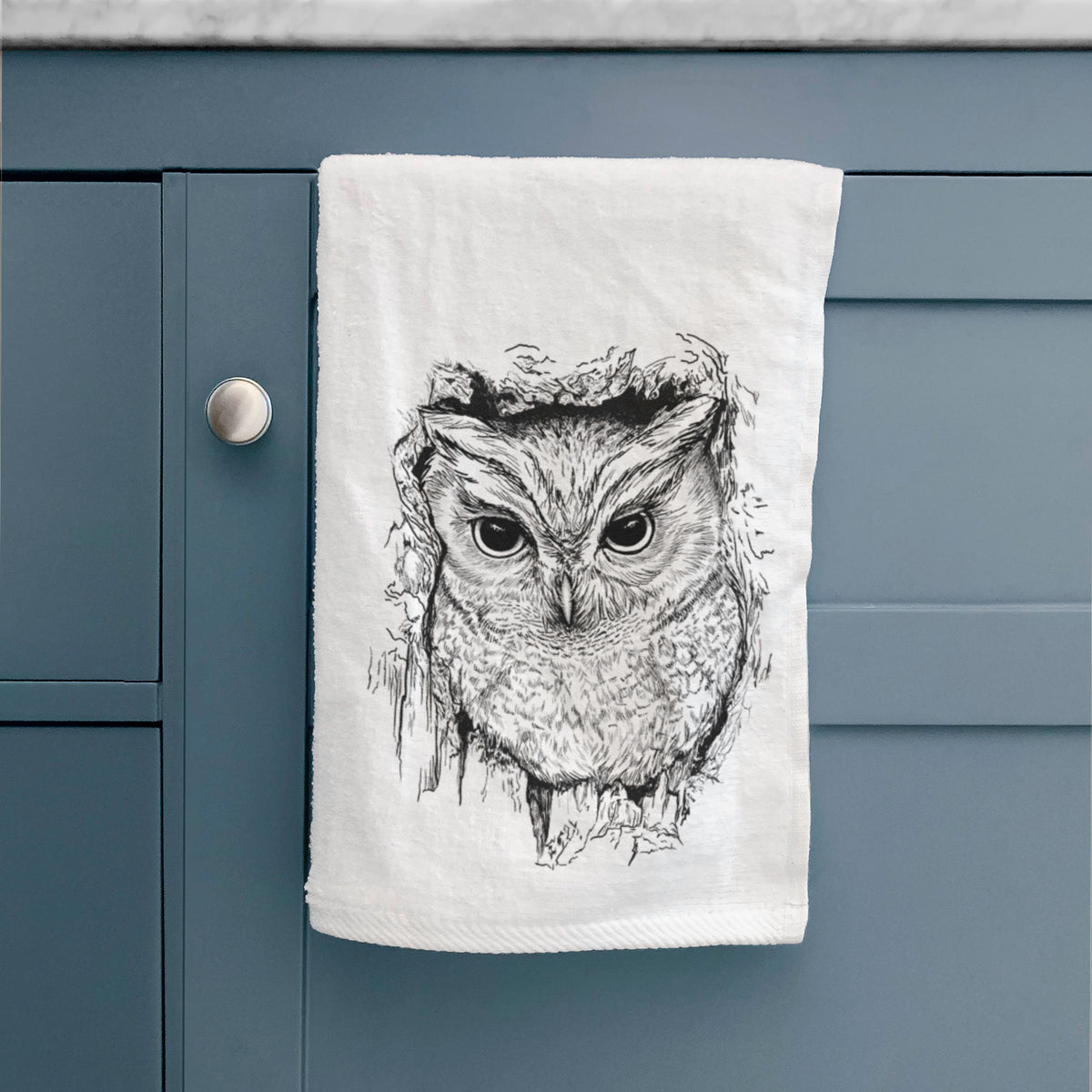Eastern Screech Owl - Megascops asio Premium Decorative Hand Towel