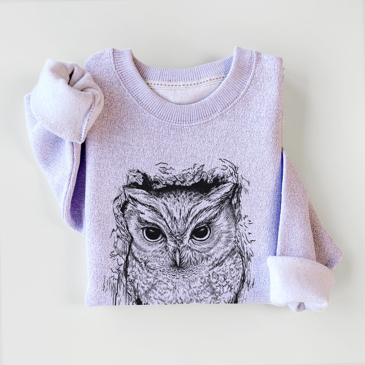 Eastern Screech Owl - Megascops asio - Knit Sweatshirt