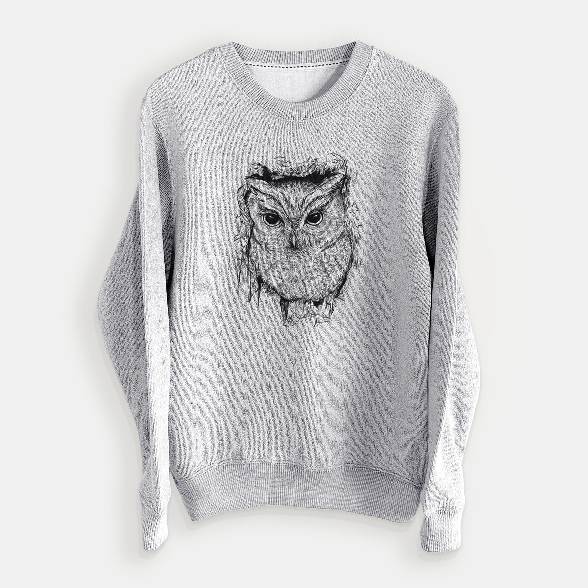Eastern Screech Owl - Megascops asio - Knit Sweatshirt