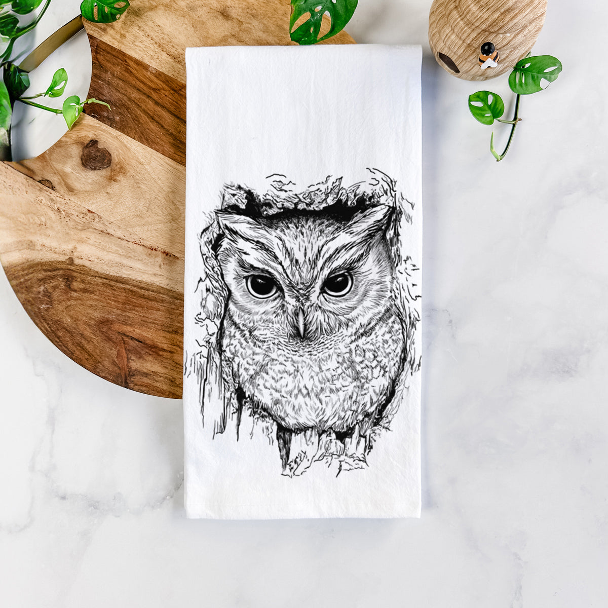 Eastern Screech Owl - Megascops asio Tea Towel