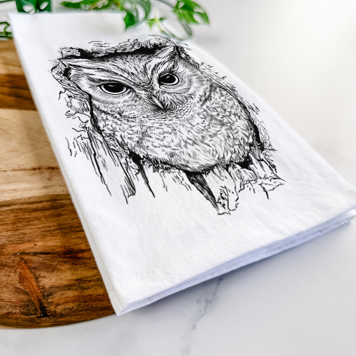 Eastern Screech Owl - Megascops asio Tea Towel
