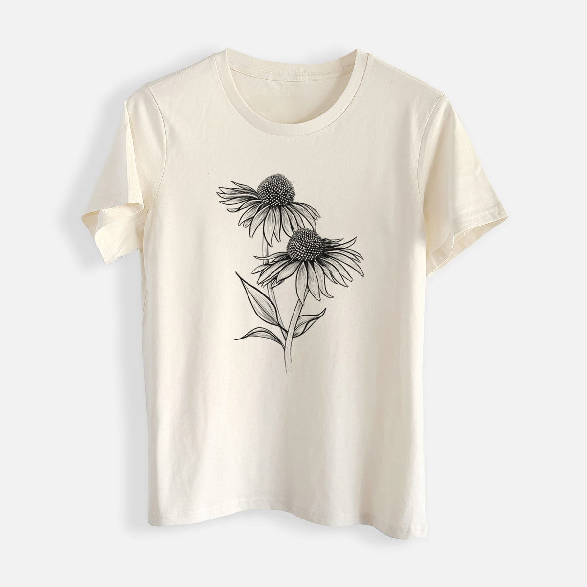 Coneflower - Echinacea purpurea - Womens Everyday Maple Tee
