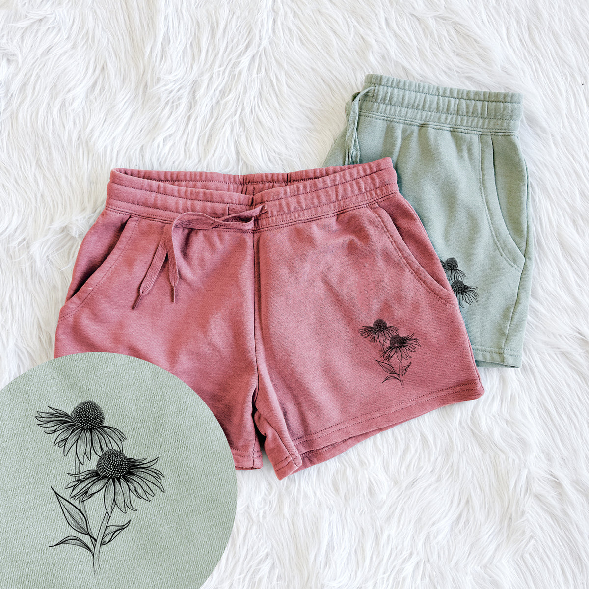 Coneflower - Echinacea purpurea - Women&#39;s Cali Wave Shorts