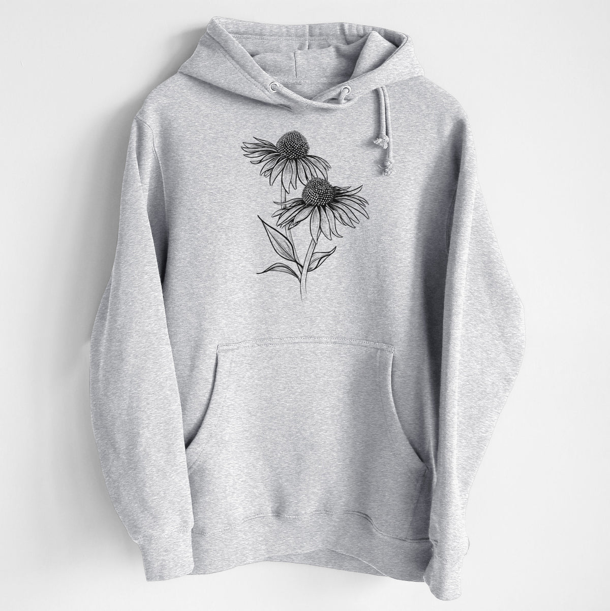 Coneflower - Echinacea purpurea - Heavyweight Fleece Hoodie