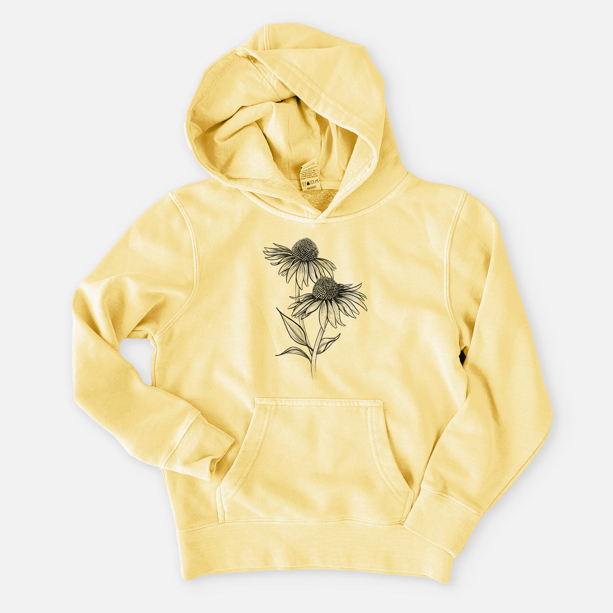 Coneflower - Echinacea purpurea - Youth Pigment Dyed Hoodie