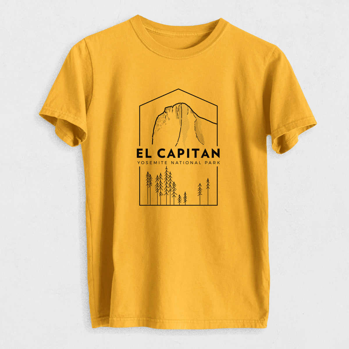 El Capitan - Yosemite National Park - Heavyweight Men&#39;s 100% Organic Cotton Tee