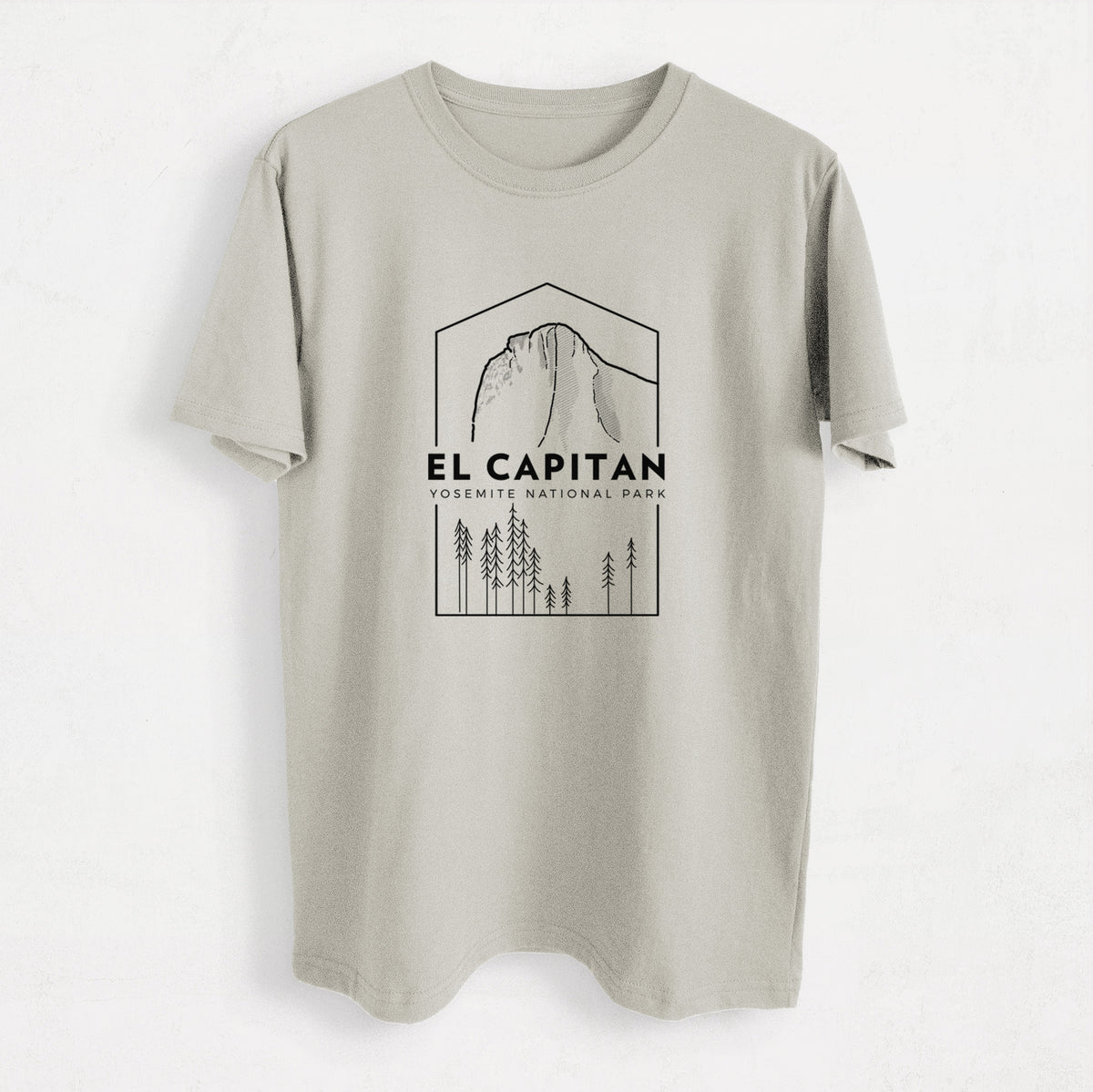 El Capitan - Yosemite National Park - Heavyweight Men&#39;s 100% Organic Cotton Tee
