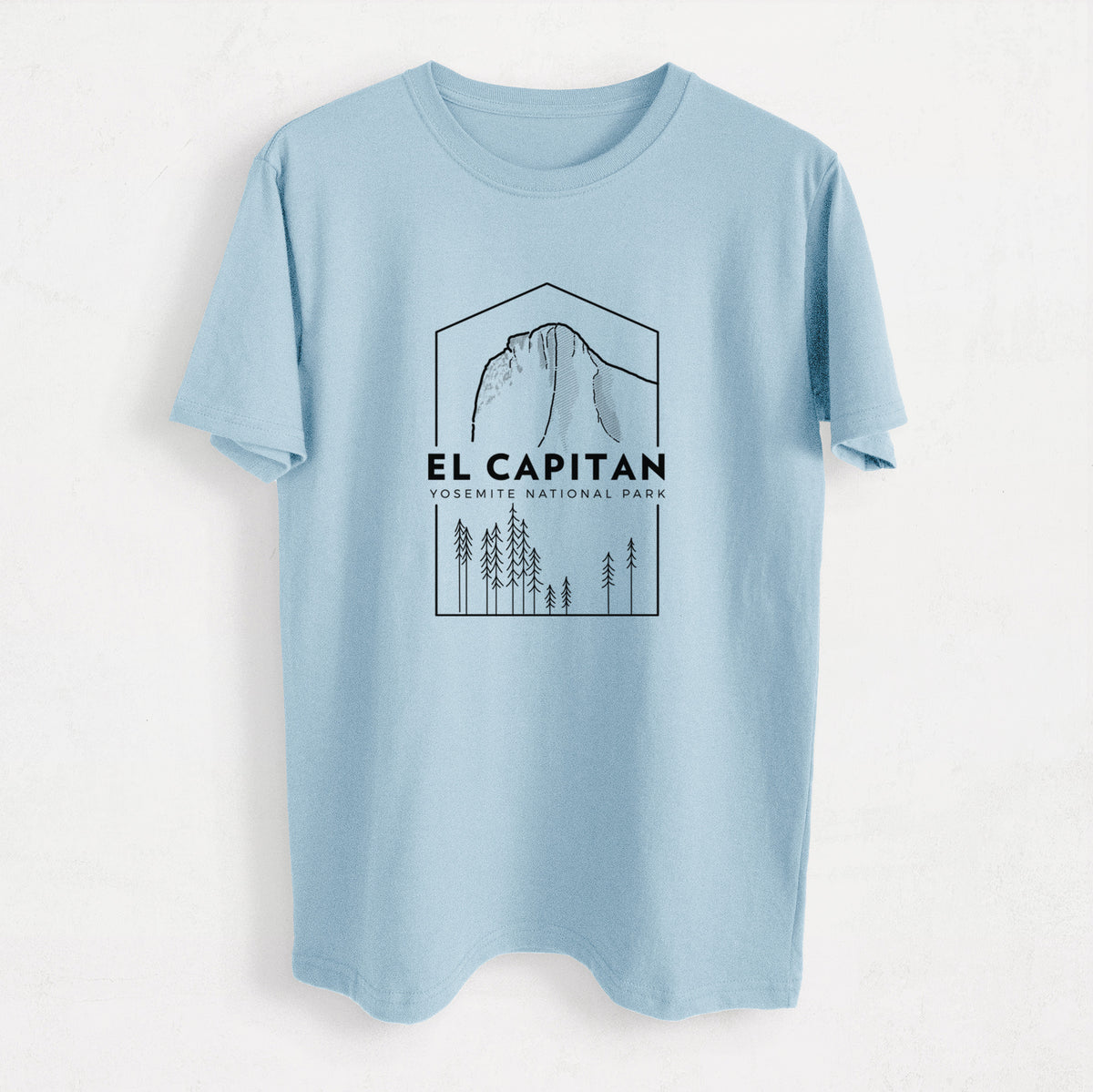 El Capitan - Yosemite National Park - Heavyweight Men&#39;s 100% Organic Cotton Tee