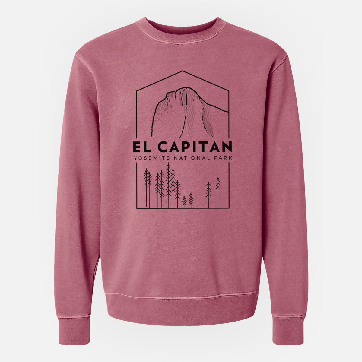 El Capitan - Yosemite National Park - Unisex Pigment Dyed Crew Sweatshirt