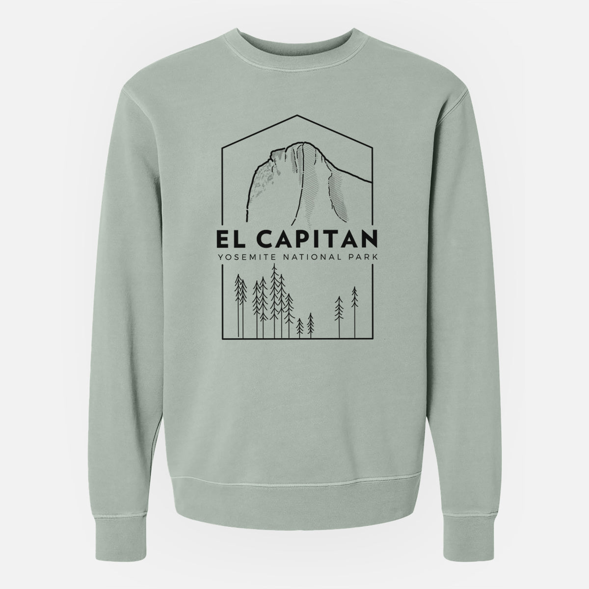 El Capitan - Yosemite National Park - Unisex Pigment Dyed Crew Sweatshirt