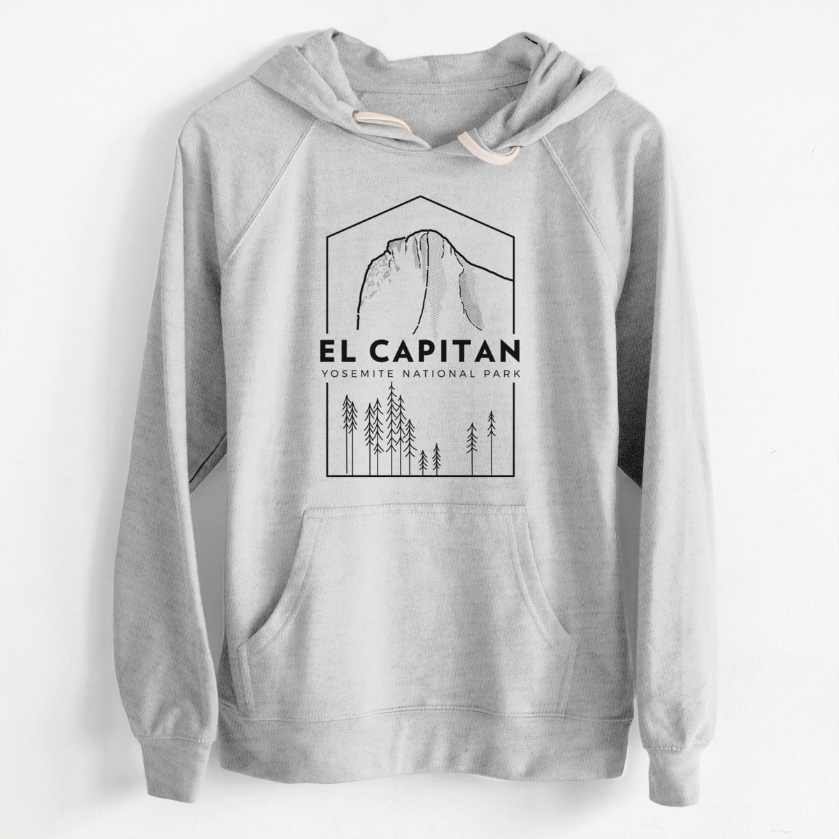 CLEARANCE - El Capitan - Yosemite National Park  - Unisex Slim Fit Loopback Terry Hoodie