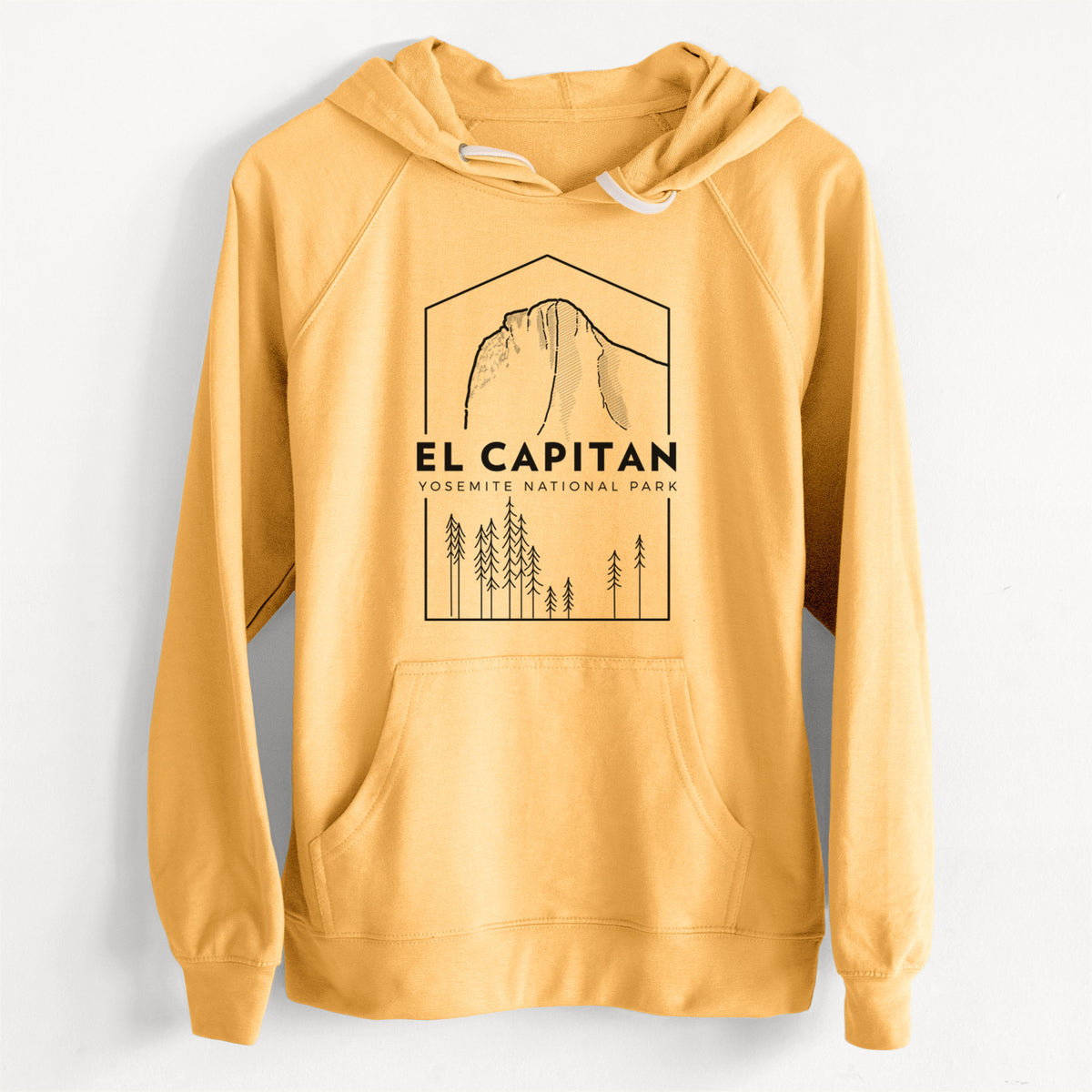 CLEARANCE - El Capitan - Yosemite National Park  - Unisex Slim Fit Loopback Terry Hoodie