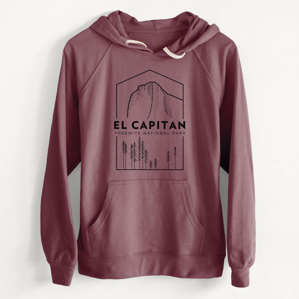 CLEARANCE - El Capitan - Yosemite National Park  - Unisex Slim Fit Loopback Terry Hoodie