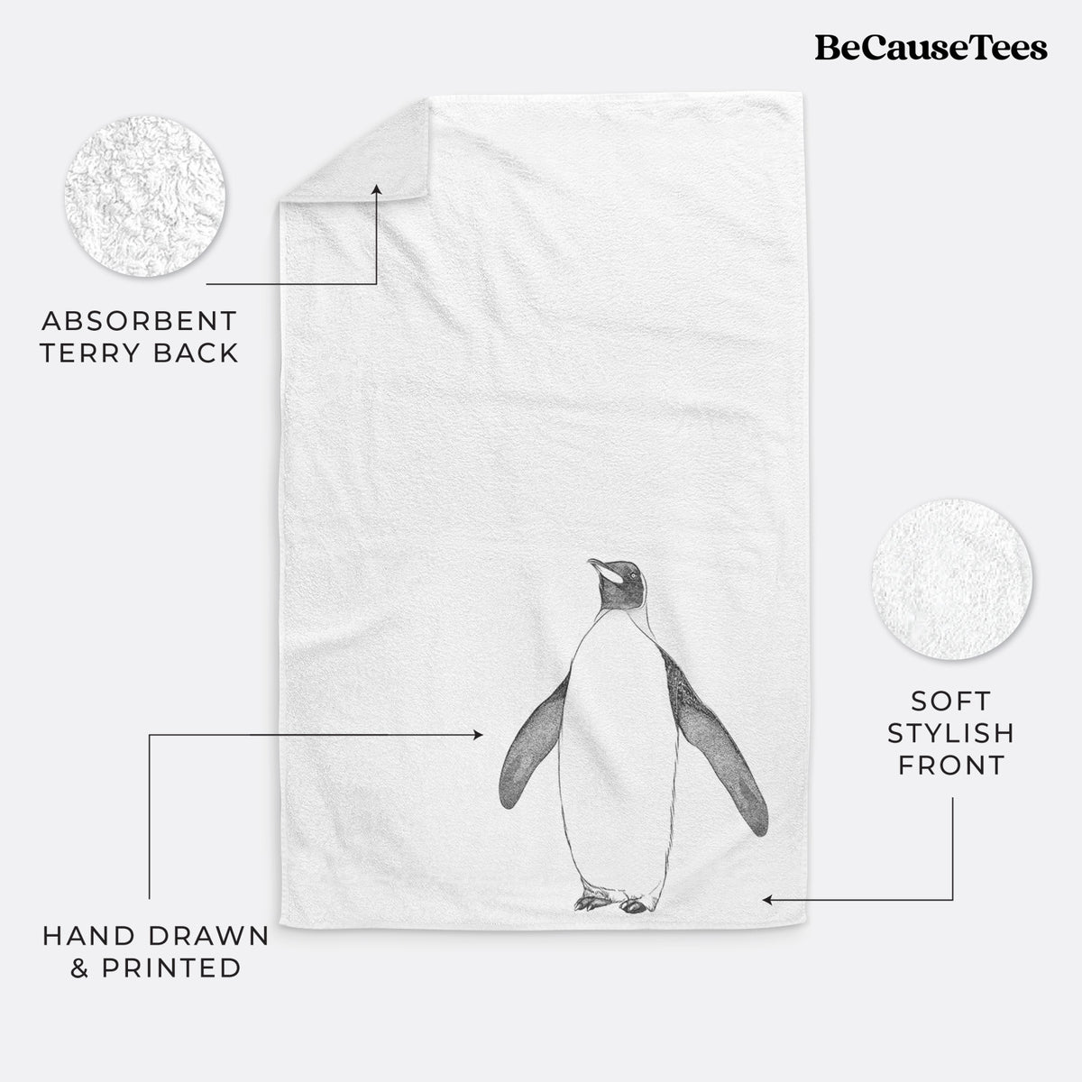 Emperor Penguin - Aptenodytes forsteri Premium Decorative Hand Towel